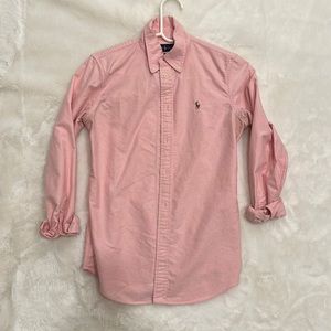 Ralph Lauren pink button down shirt